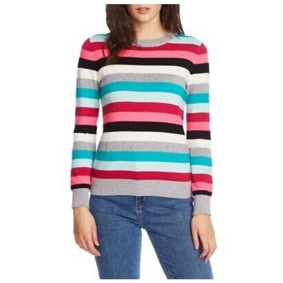 Court & Rowe Metallic Stripe Sweater NWT - Picture 1 of 6